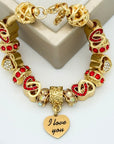 Gold I Love You Bracelet