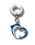 Ocean Heart Dolphin Clip-on Charm