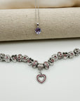 Her Birthstone Gift Set (Birthstone Bracelet & Necklace Set)