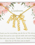 We Love You Grandmom Necklace-2 to 4 names