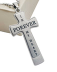 Forever in my Heart Men's Cross Necklace