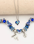 Blue Butterfly Graduation Bracelet & Necklace Set