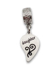 "Daughter" Half Heart Clip-on Charm