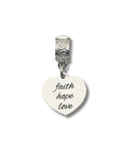 "Faith Hope Love" Clip-on charm