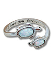 I Love You Forever Sea Turtle Ring