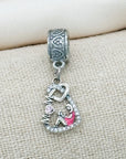 Mom & Me Heart Clip-on Charm