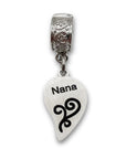 "Nana" Half Heart Clip-on Charm