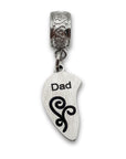 "Dad" Half Heart Clip-on Charm