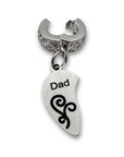 "Dad" Half Heart Clip-on Charm