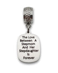 "Stepmom Stepdaughter" Eternal Love Quote Clip-on Charm