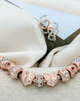 Rose Gold Bracelet and Earring Set