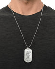 Mother Son Forever Dog Tag Necklace