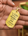 Mother Son Forever Dog Tag Necklace