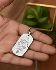 No Longer By My Side Dog Tag Necklace