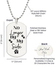 No Longer By My Side Dog Tag Necklace