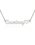 Bella's Heart Name Necklace