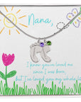 I Love You Nana Necklace with Birthstone