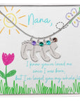I Love You Nana Necklace with Birthstone