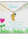I Love You Nana Necklace with Birthstone