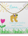 I Love You Nana Necklace with Birthstone