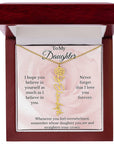 To My Daughter Birth Flower Name Necklace