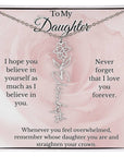 To My Daughter Birth Flower Name Necklace