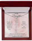 To My Daughter Birth Flower Name Necklace