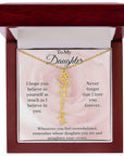 To My Daughter Birth Flower Name Necklace