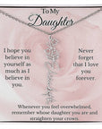 To My Daughter Birth Flower Name Necklace