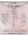 To My Daughter Birth Flower Name Necklace