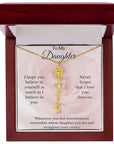 To My Daughter Birth Flower Name Necklace