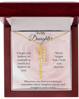 To My Daughter Birth Flower Name Necklace