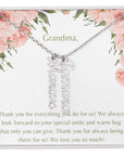 We Love You Grandma Necklace-1 to 4 names