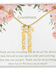 We Love You Grandmom Necklace-2 to 4 names