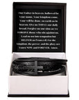 The Lord's Prayer Men's Leather Bracelet