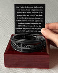 The Lord's Prayer Men's Leather Bracelet