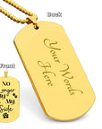 No Longer By My Side Dog Tag Necklace