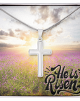 He is Risen Cross Necklace
