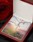 He is Risen Cross Necklace