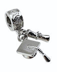 "Graduation Cap and Scroll" Clip-on Charm