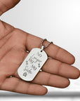 No Longer By My Side Dog Tag Necklace