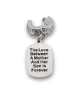 "Mother Son" Eternal Love Quote Clip-on Charm