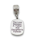 "Father Daughter Eternal Love" Quote Clip-on Charm