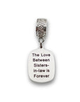 "Sisters-in-law" Quote Clip-on Charm