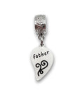 "Father" Half Heart Clip-on Charm
