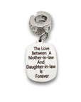 "Mother-in-law Daughter-in-law" Quote Clip-on Charm