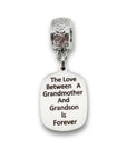 "Grandmother GrandSON" Quote Clip-on Charm