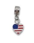 "American Flag" Clip-on charm