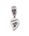 "Husband" Half Heart Clip-on Charm
