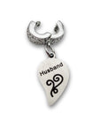 "Husband" Half Heart Clip-on Charm